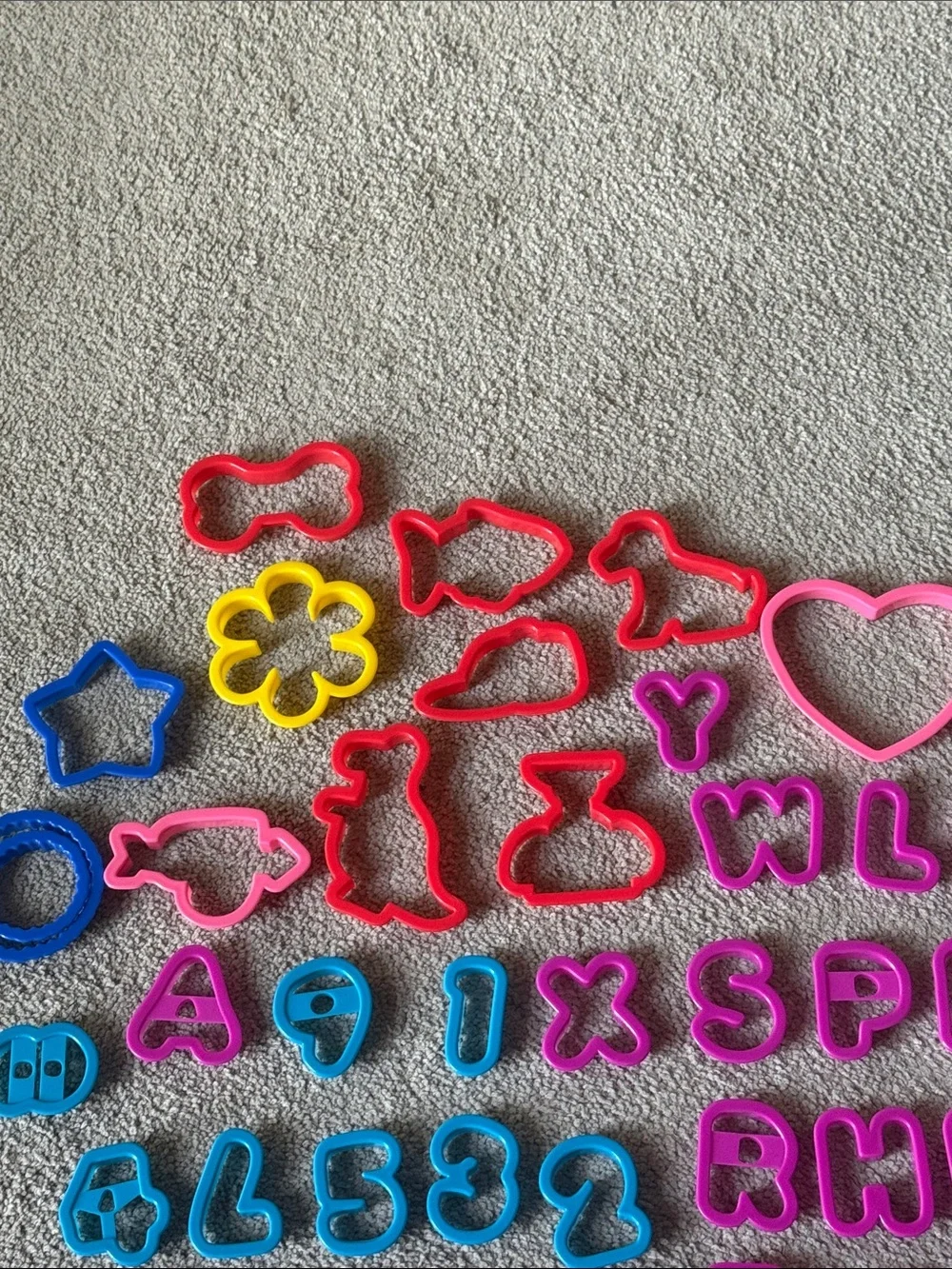 Colorful Alphabet & Shape Cookie Cutters Set of 47!